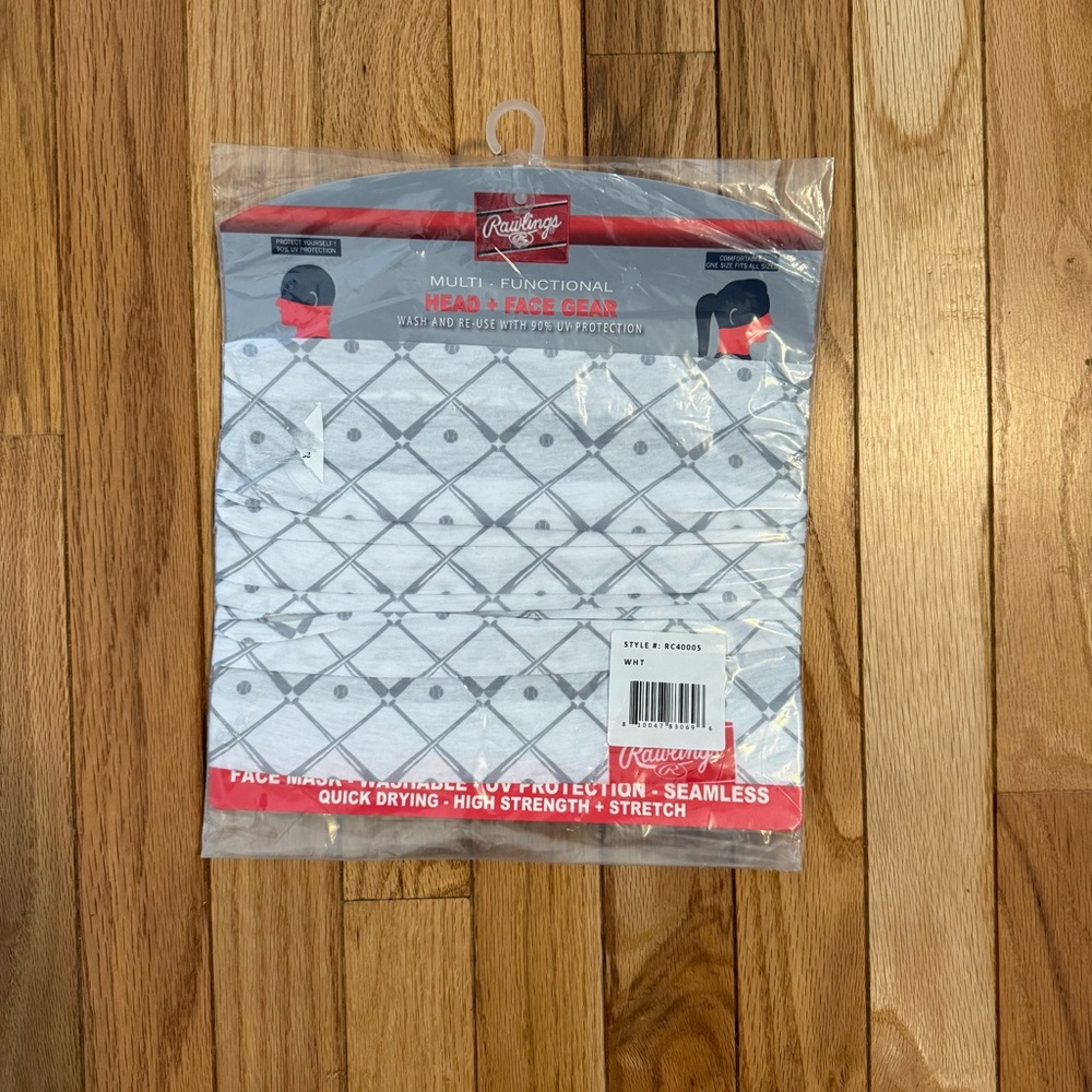 Rawlings White and Gray Crossed Bats Gaiter